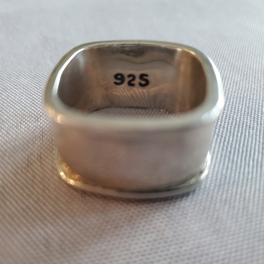 Square sterling silver ring size 9